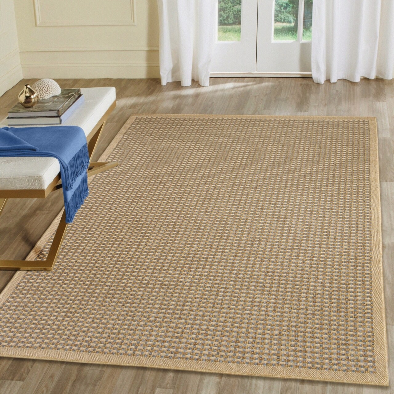 The Rug Department Liora Manne Monterey Basket Indoor Outdoor Area Rug Blue